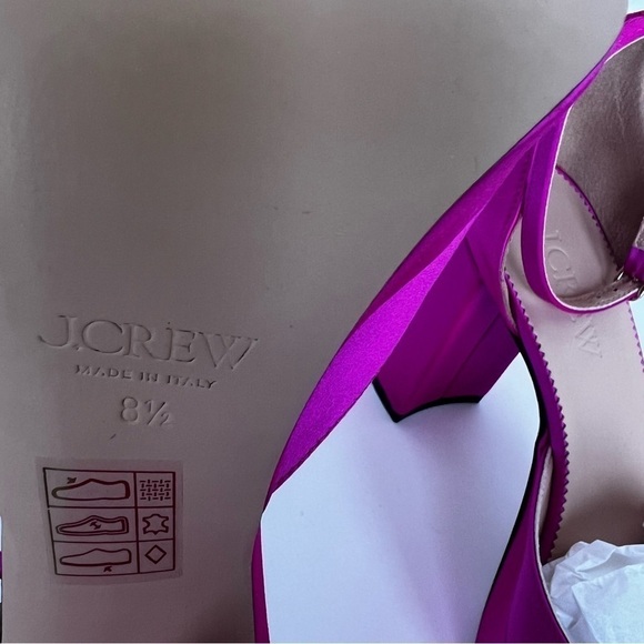 J.Crew Maisie Platform Heels Made-in-Italy Collection in Fuchsia Color S… - Picture 7 of 13